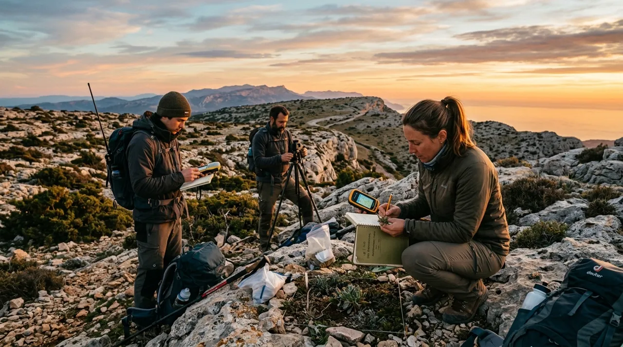Équipe de terrain menant des diagnostics nocturnes